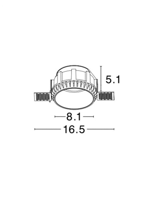 Spot incastrat din Aluminiu Alb H5.1xL8.1cm IP20 LED GU10 BRAD