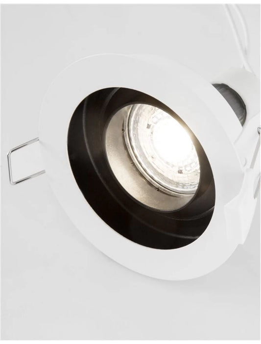 Spot incastrat din Aluminiu Alb interior negru H3.8xL10cm IP20 LED GU10 CEDI