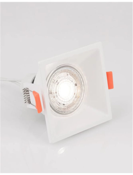 Spot incastrat din Aluminiu Alb H4.5xL7.5cm IP20 LED GU10 STAF
