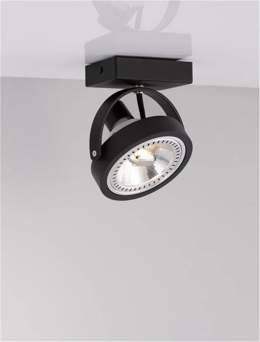 Spot aplicat din Aluminiu Negru H17xL13.6cm IP20 LED AR111 THOMAS
