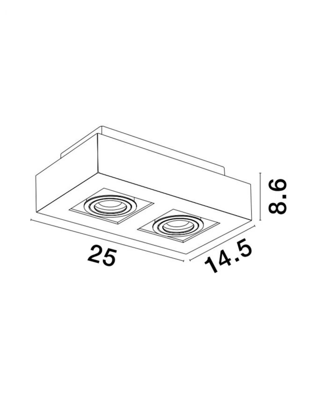 Spot aplicat din Aluminiu Alb H8.6xL25cm IP20 LED GU10 ROBIN