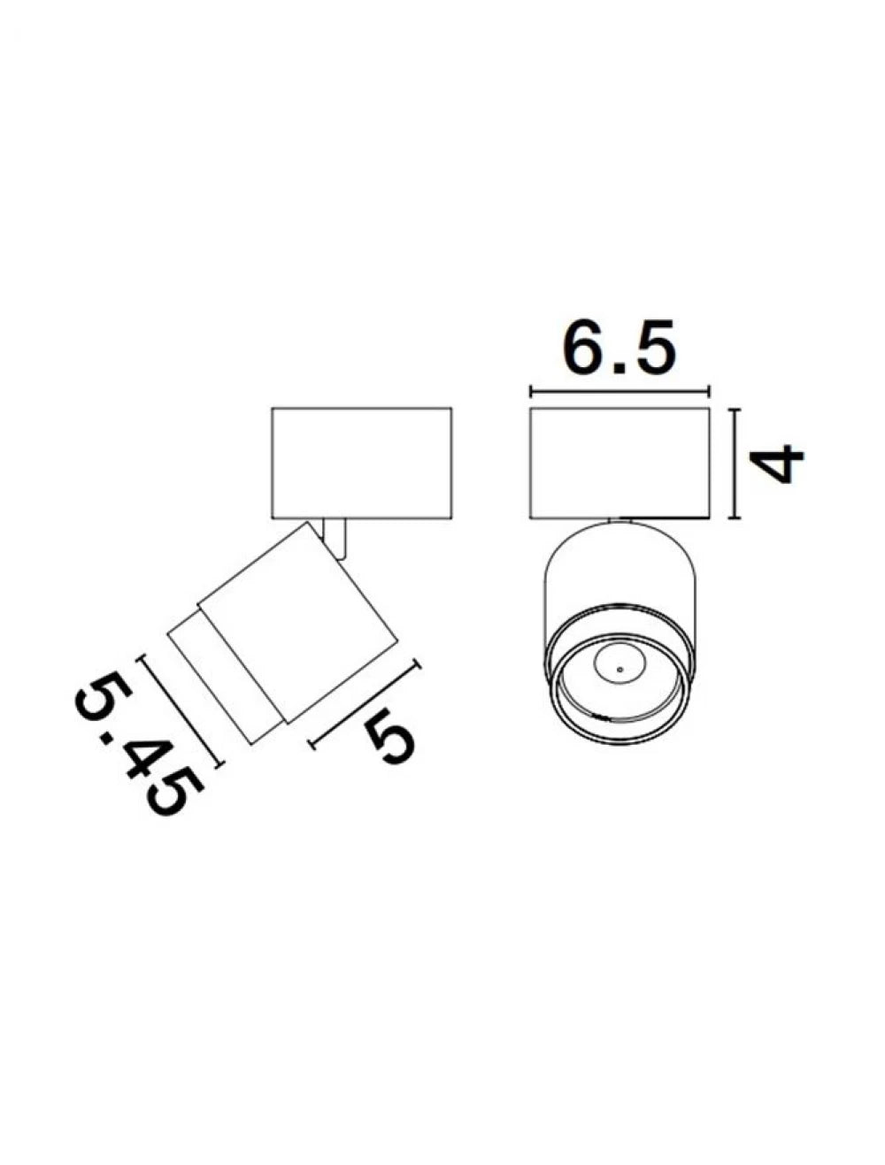 Spot aplicat din Aluminiu Negru H11xL5.5cm IP20 5W 400lm 3000k SPECTRE