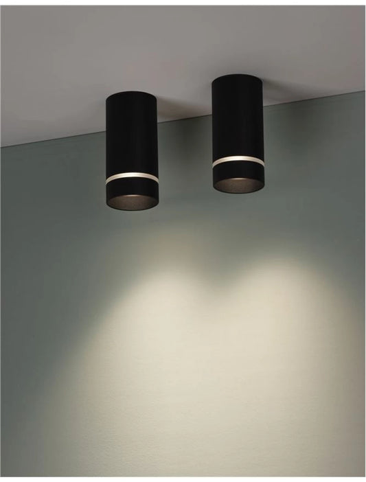 Spot aplicat din Aluminiu Negru H12.5xL6cm IP20 LED GU10 ESCA