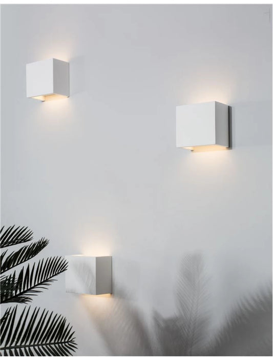 Aplica perete din Gips Alb H12.5xL12.5cm LED G9 SANDRO