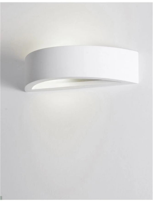 Aplica perete din Gips Alb H7.5xL30cm LED E14 SANDRO