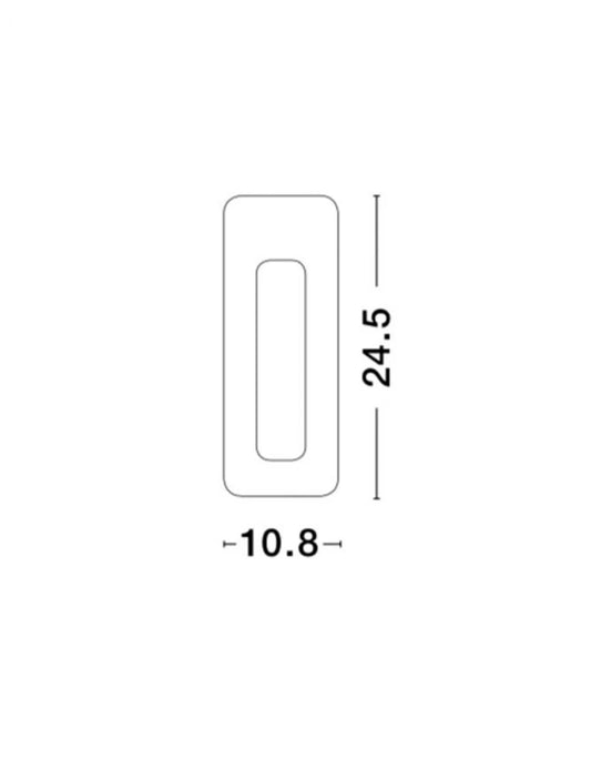 Spot incastrat pentru scari din Gips Alb H24.5xL10.8cm IP20 1W EURONA
