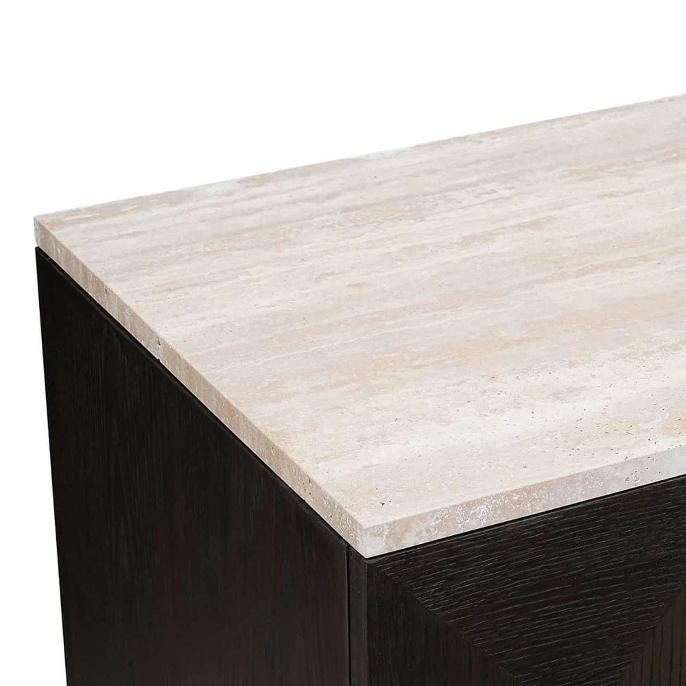 Dulap din Piatra Bej si Lemn de stejar Maro L95xH138.5cm Claremont Richmond Interiors
