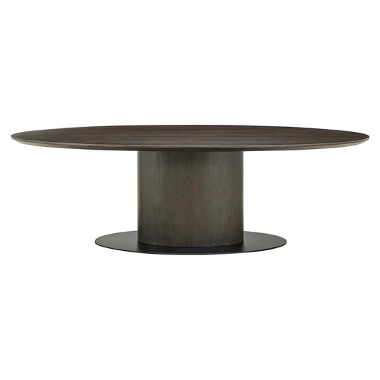 Masa Ovala din Lemn de stejar/Metal Maro L240xH76cm Gordon Richmond Interiors