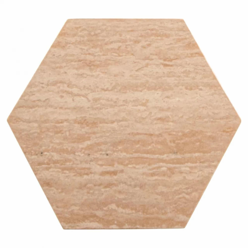 Coloana Hexagonala din Travertin Bej L30xH90cm Vespin