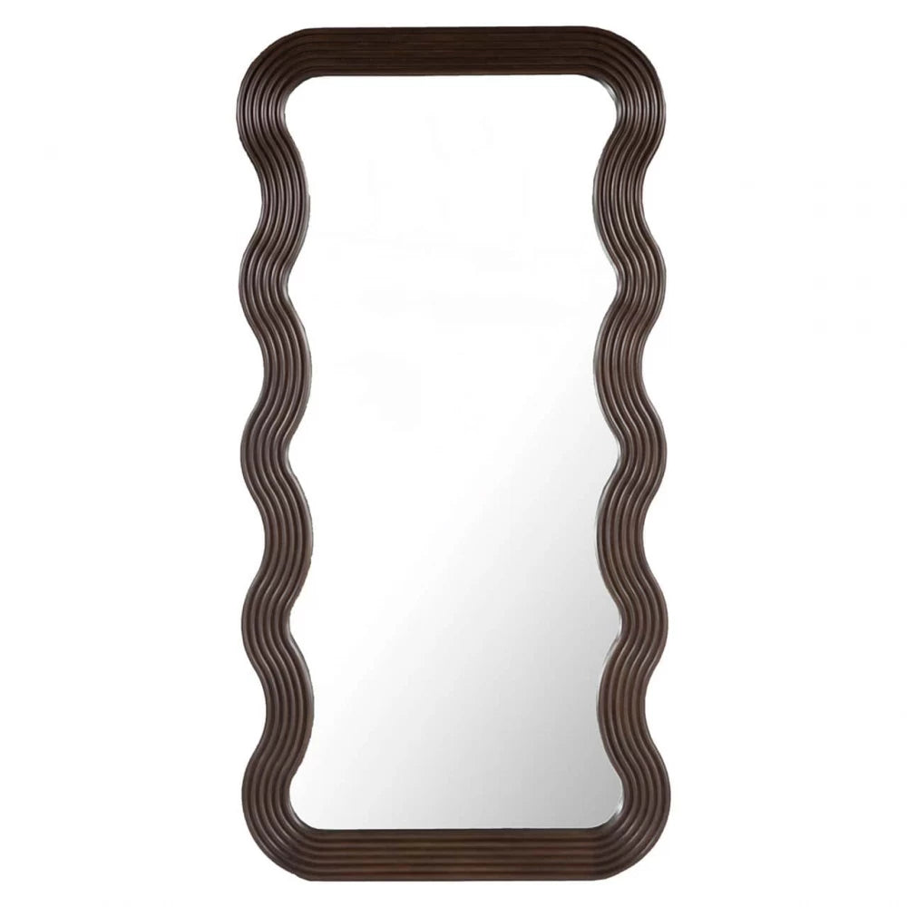 Oglinda Asimetrica cu rama din Lemn Maro L86xH170cm Mayfield