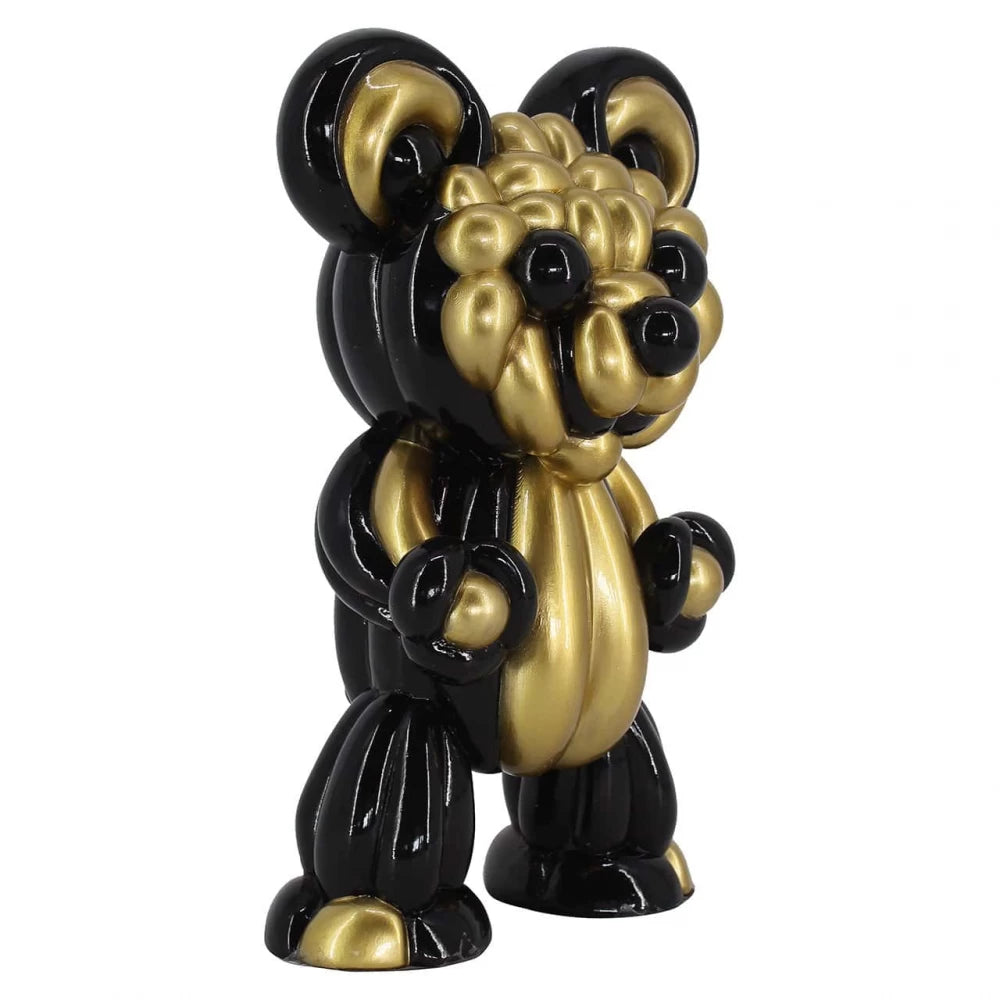 Obiect decorativ din Polirasina Negru/Auriu H31xL19cm Silly