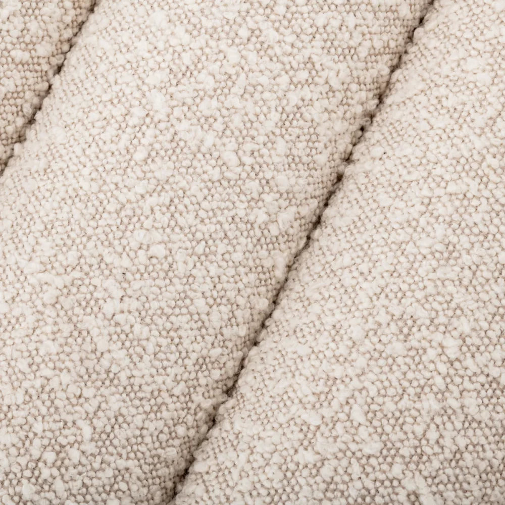 Taburet tapitat cu Stofa boucle Crem H46xL47xA46cm Bente Eichholtz