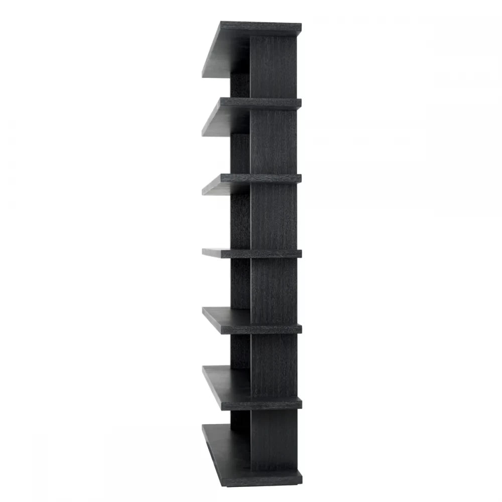 Biblioteca din Furnir de stejar Gri carbune L150xH230cm Eichholtz Malibu