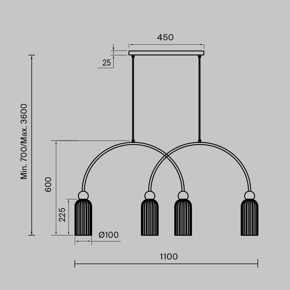 Lustra din Metal Auriu si Sticla Alb H60xL110cm Antic