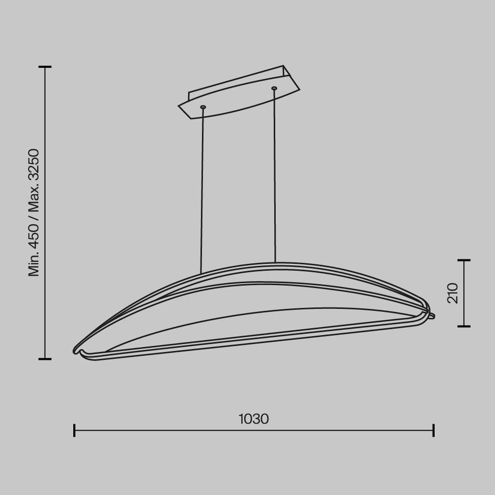 Lustra din Aluminiu Alama si Acrilic Transparent H325xL103cm Breeze