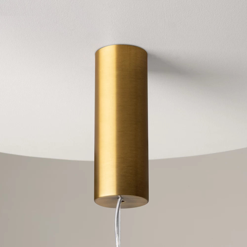 Lustra din Metal Alama si Sticla Transparent H137.5xL98cm Cosmo