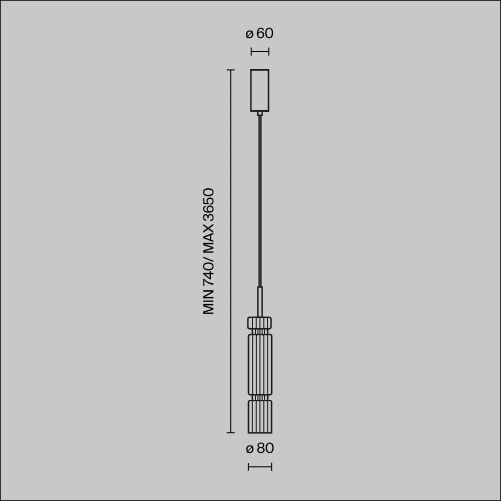 Pendul din Metal Negru si Sticla Auriu Cognac H365xD8cm Ordo
