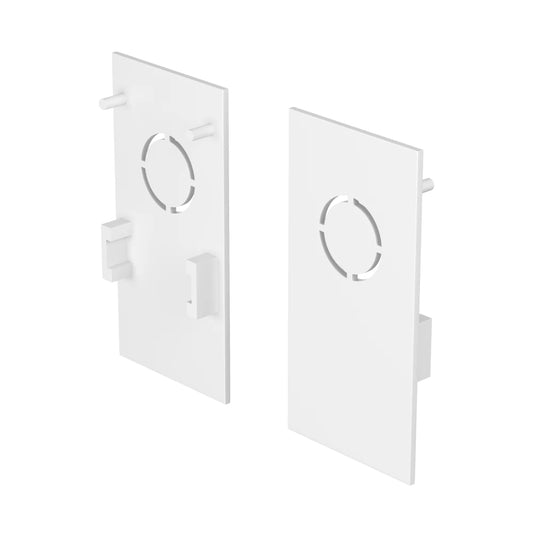 Set 2 capace sina aplicata Exility din Plastic Alb