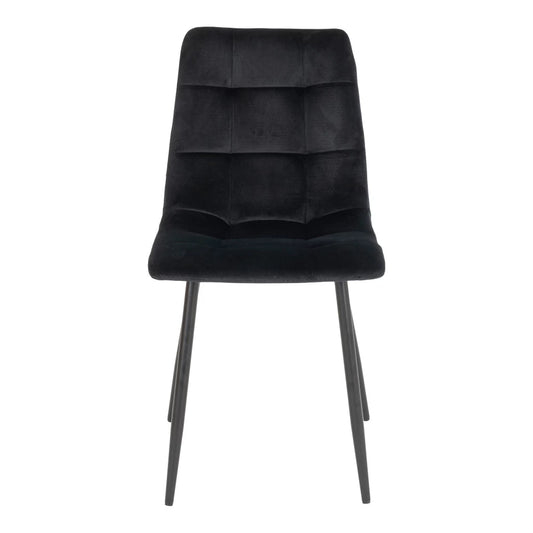 Set 2 scaune din Metal Negru si Catifea Negru H86xL44xA55cm Middelfart