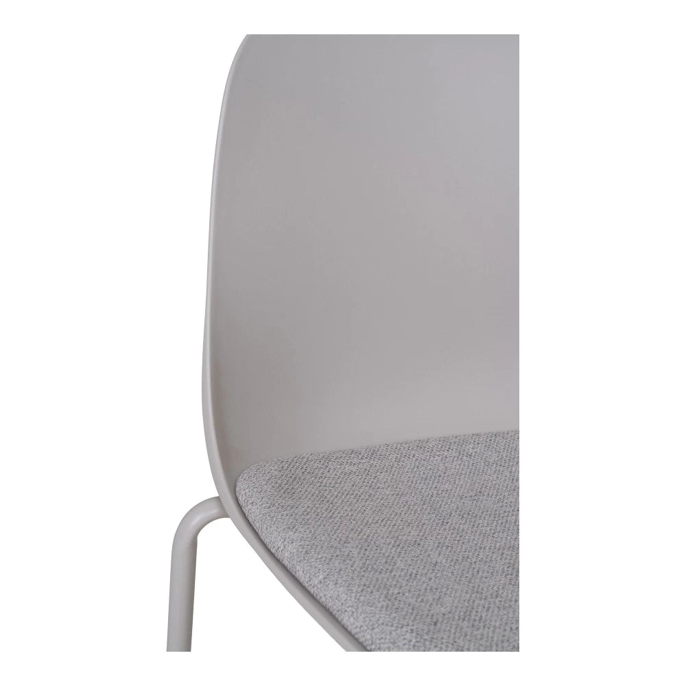 Set 2 scaune din Metal/Plastic Gri si Stofa Gri H85xL50xA53cm Madalena