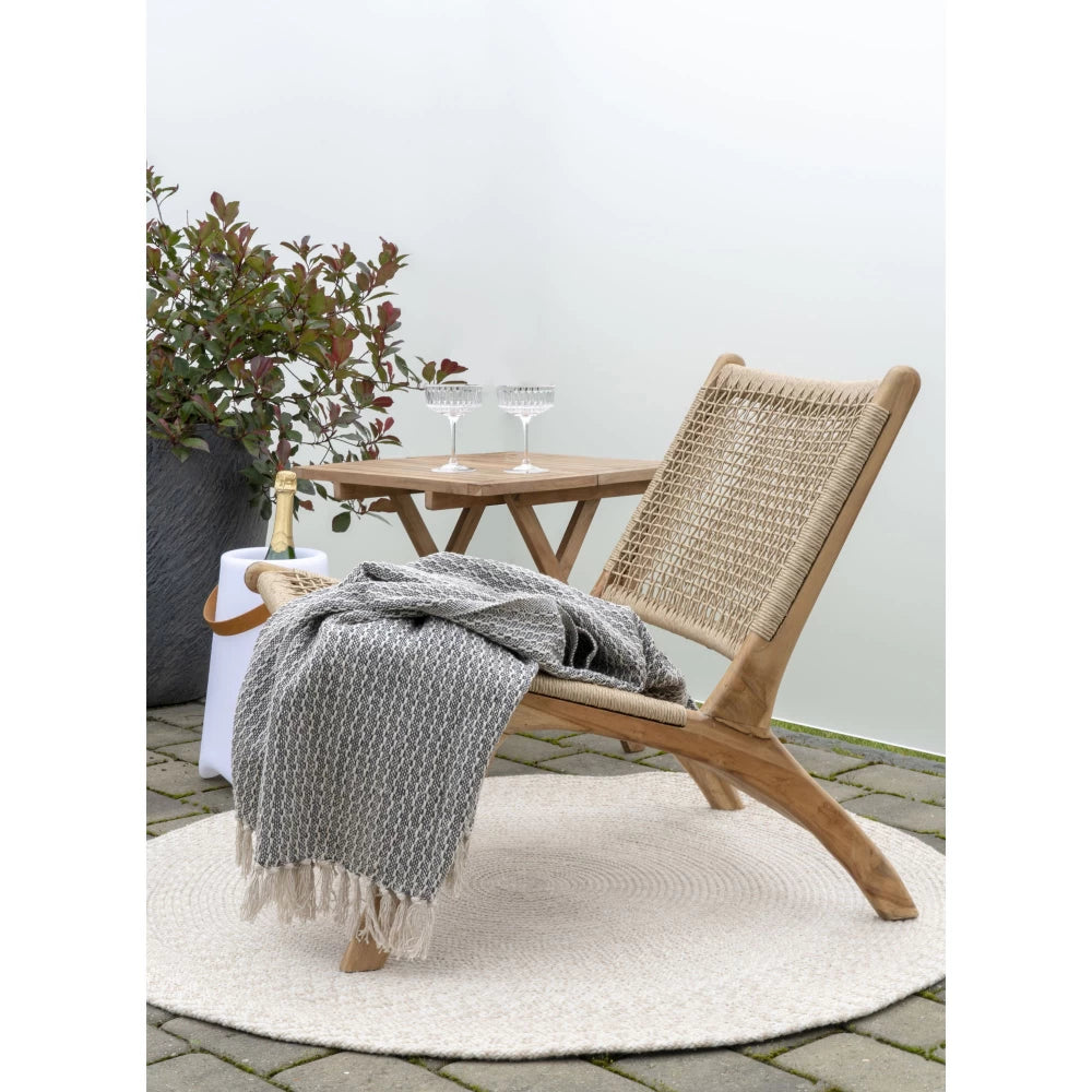 Masuta laterala de exterior din Lemn de tec Maro H50xL50cm Bilbao