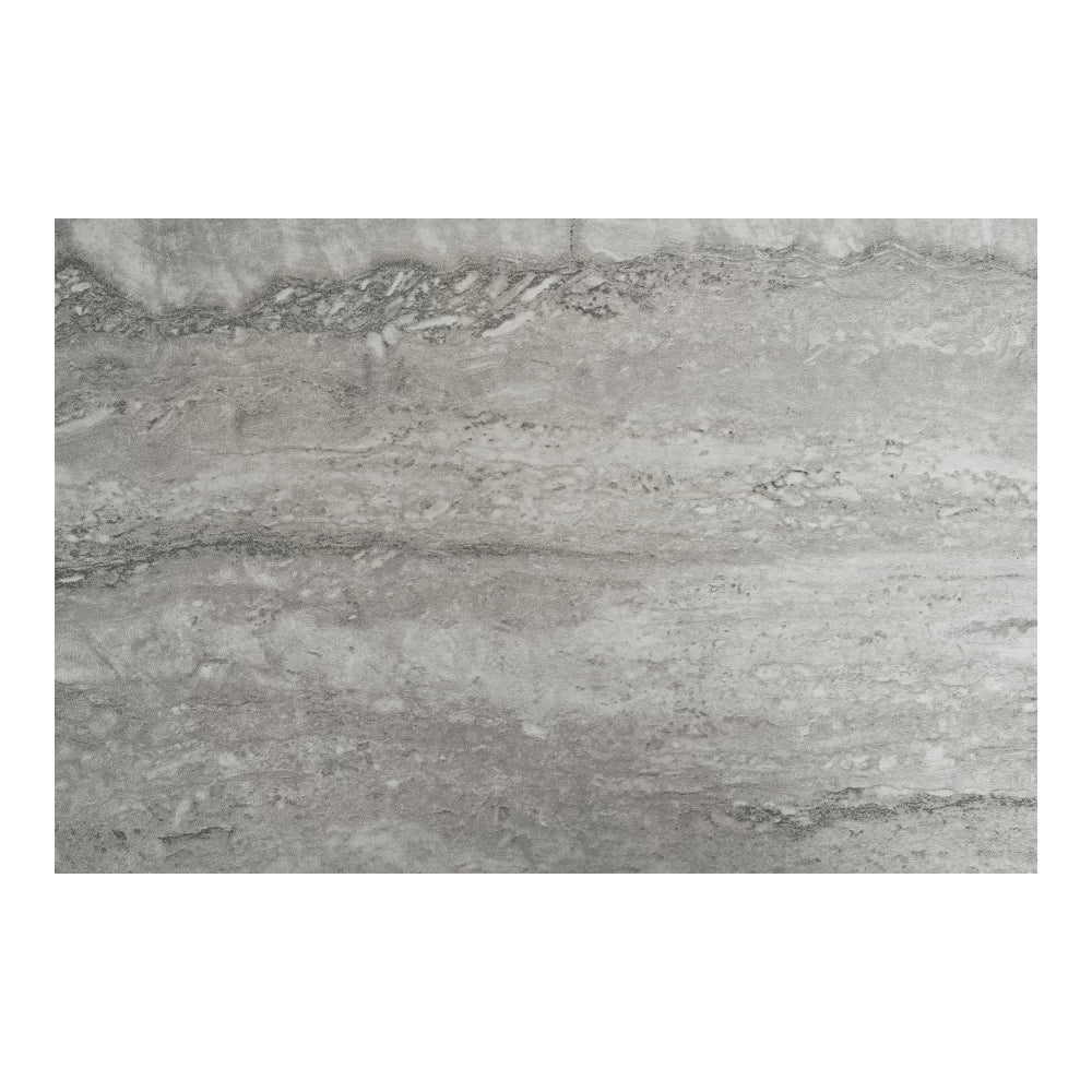 Consola din Metal Negru si MDF Alb cu efect de travertin L110xH80cm Vita