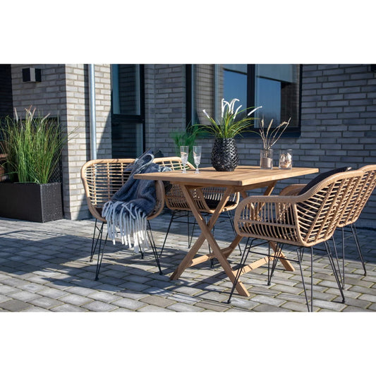 Masa de exterior din Lemn de tec Maro L120xH75cm Oviedo