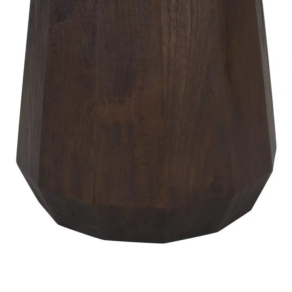 Masa rotunda din Lemn de mango Maro si Marmura Multicolor H76xD130cm Oberoy