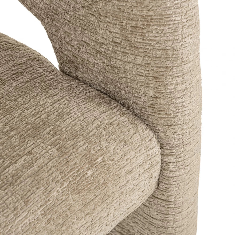 Scaun tapitat cu Stofa Bej inchis H79xL64xA64cm Belle