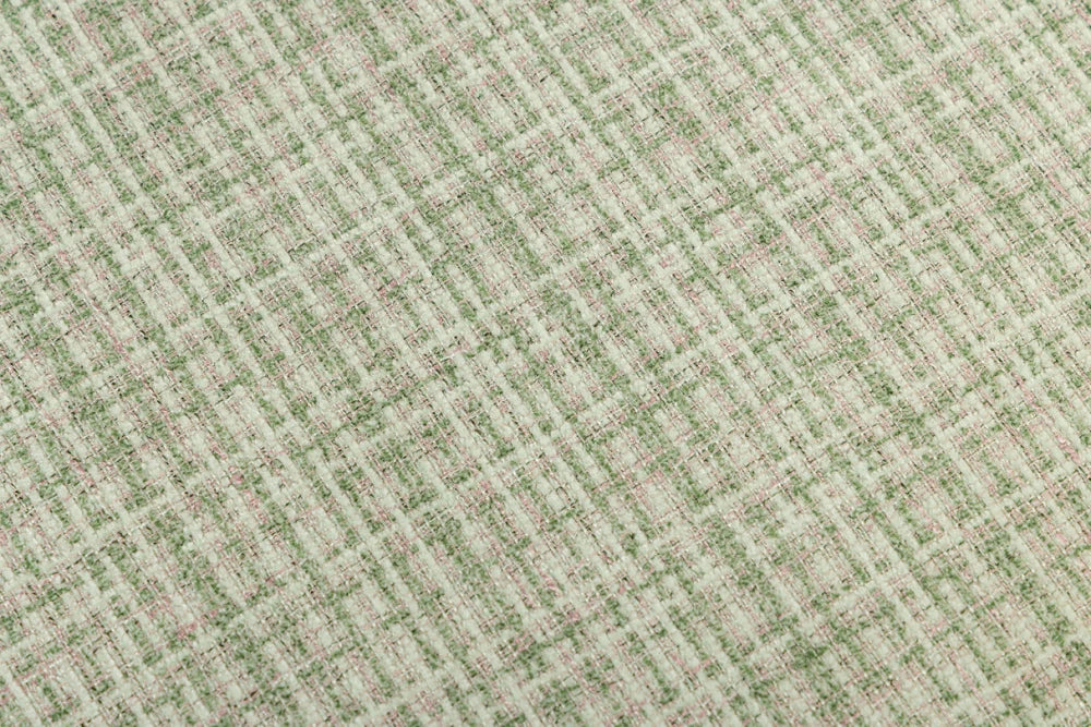 Set 2 scaune tapitat cu Stofa boucle Verde-roz si picioare din Metal Negru H75xL54xA58cm Lyon