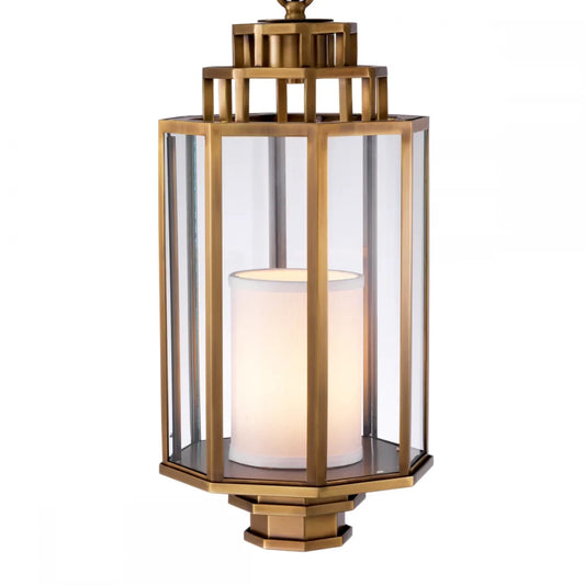 Pendul din Metal Alama si Sticla Transparent H55xD24cm Monticello S Eichholtz