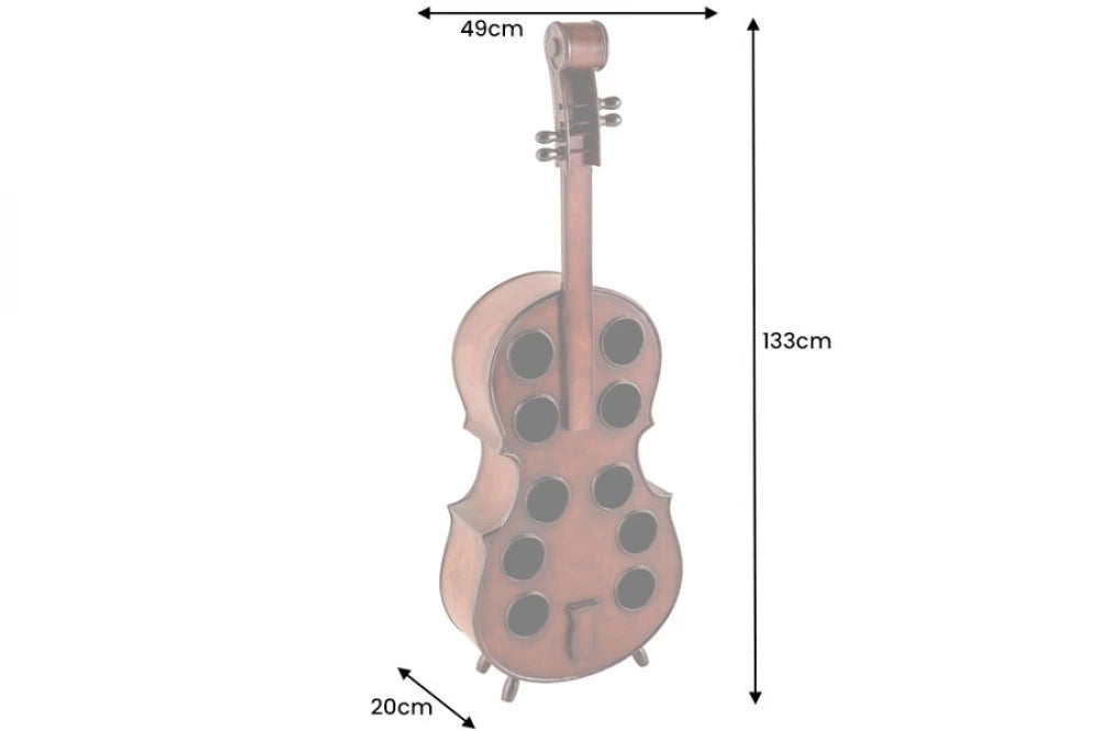 Etajera pentru sticle de vin din Lemn de pin Maro L49xH133cm CELLO