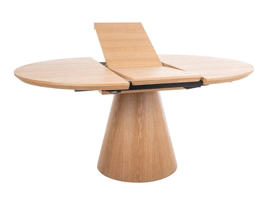 Masa rotunda extensibila din MDF+ Furnir de stejar D120x75cm Angel II