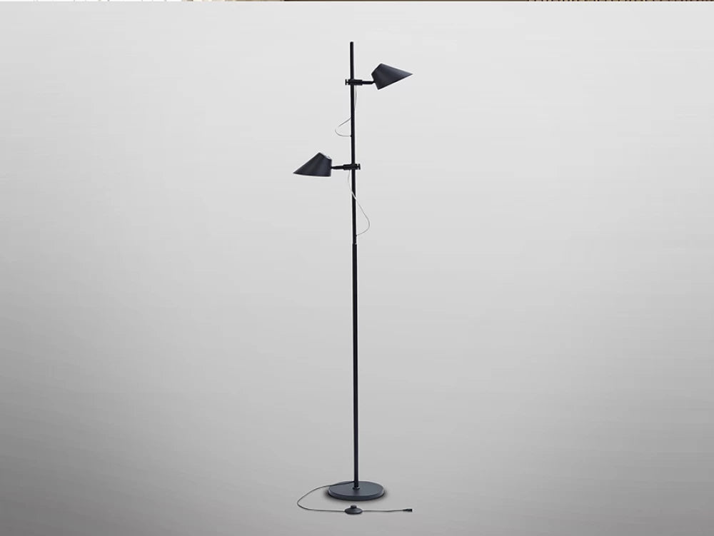 Lampa de podea din Metal Negru mat H184xD48cm Esino
