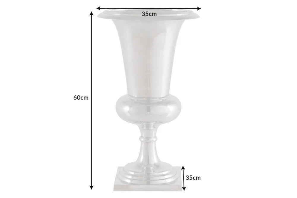 Vaza din Aluminiu Argintiu H60xL35cm Goal