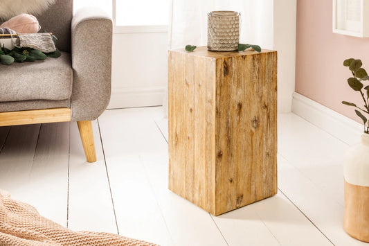 Coloana decorativa din Lemn de salcam Maro H50xL26cm Columna