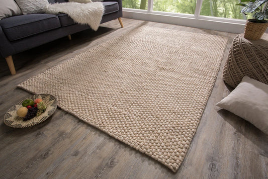 Covor din Lana/Poliester Bej L240cm Wool