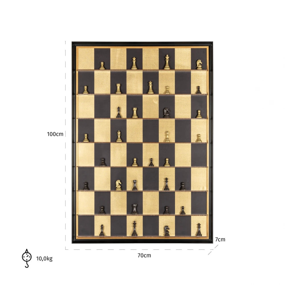 Tablou Negru/Auriu L70xH100cm Nala