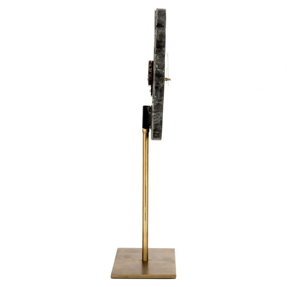 Ceas din Metal/Marmura Auriu/Negru L26xH43cm Bram Richmond interiors