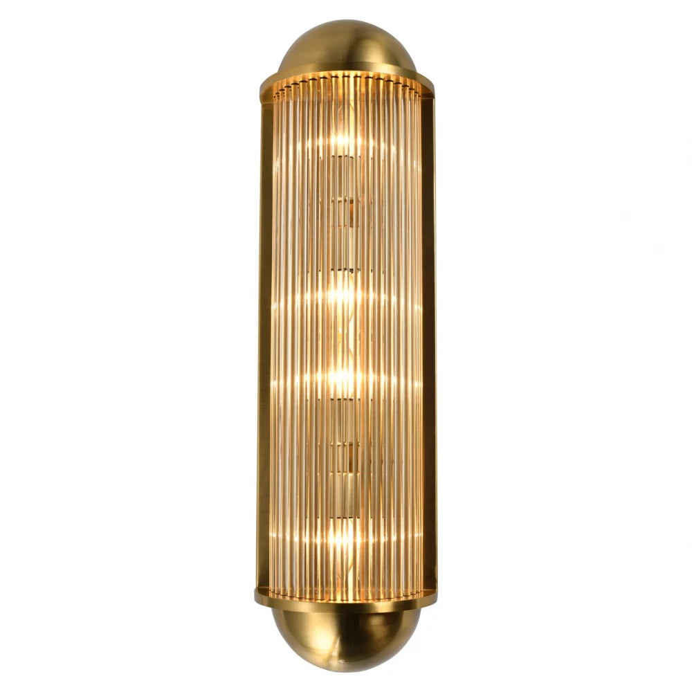 Aplica de perete din Metal/Sticla Auriu L22xH80cm Leeza Richmond interiors