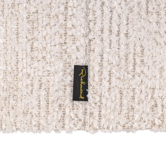 Abajur din Chenille/Metal Crem/Alb D40xH30cm Marly Richmond Interiors
