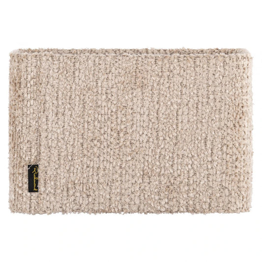 Abajur dreptunghiular din Chenille/Metal Bej/Alb L35xH23cm Emily Richmond interiors