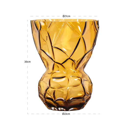 Vaza decorativa din Sticla Auriu amber D23xH30cm Mason Richmond Interiors