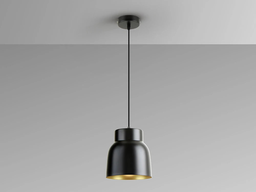 Pendul din Metal Negru/Auriu/Negru D19xH190cm Vulcano