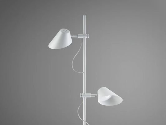 Lampa de podea din Metal/Aluminiu Alb 20W L48xH184cm Esino