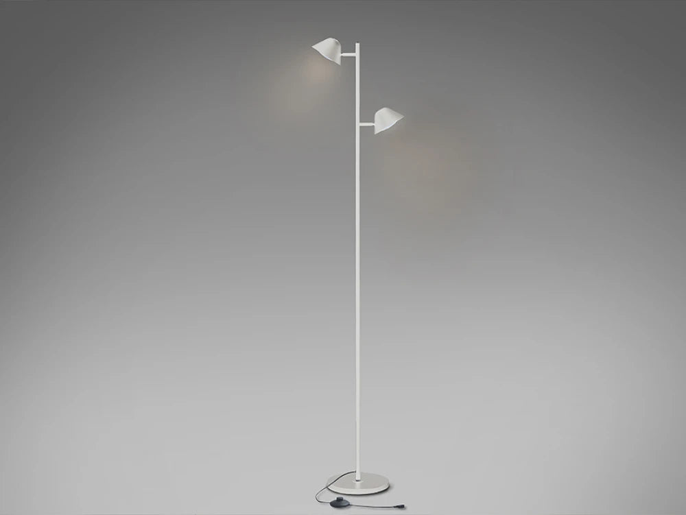 Lampa de podea din Metal/Aluminiu Alb 20W L33xH160cm Taros