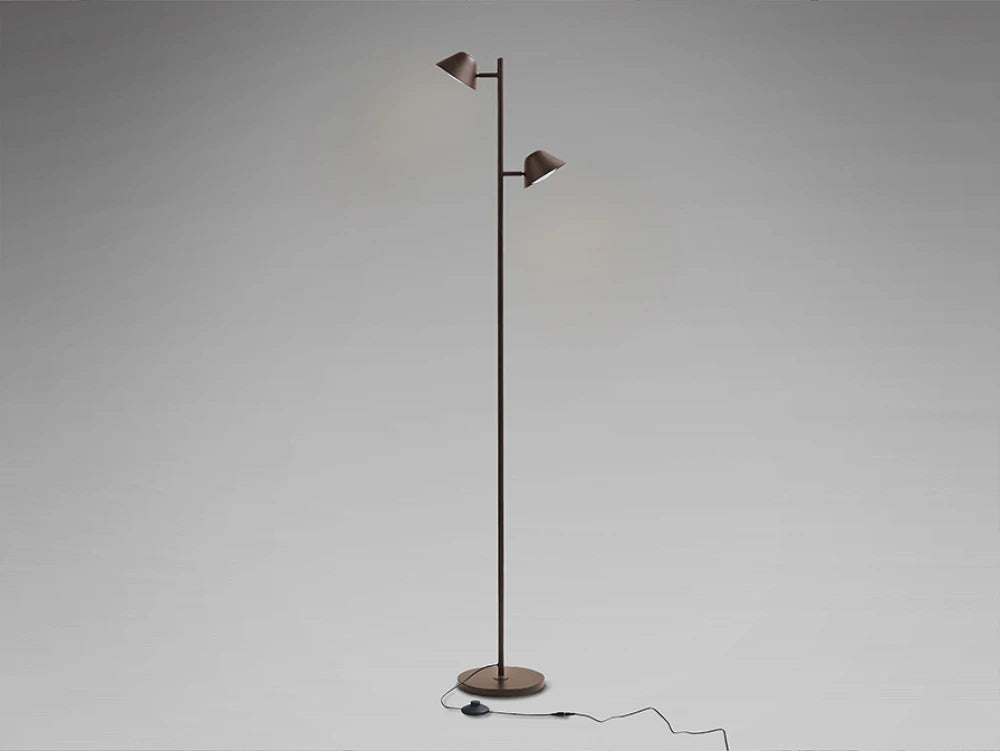 Lampa de podea din Metal/Aluminiu Bronz Inchis 20W L33xH160cm Taros