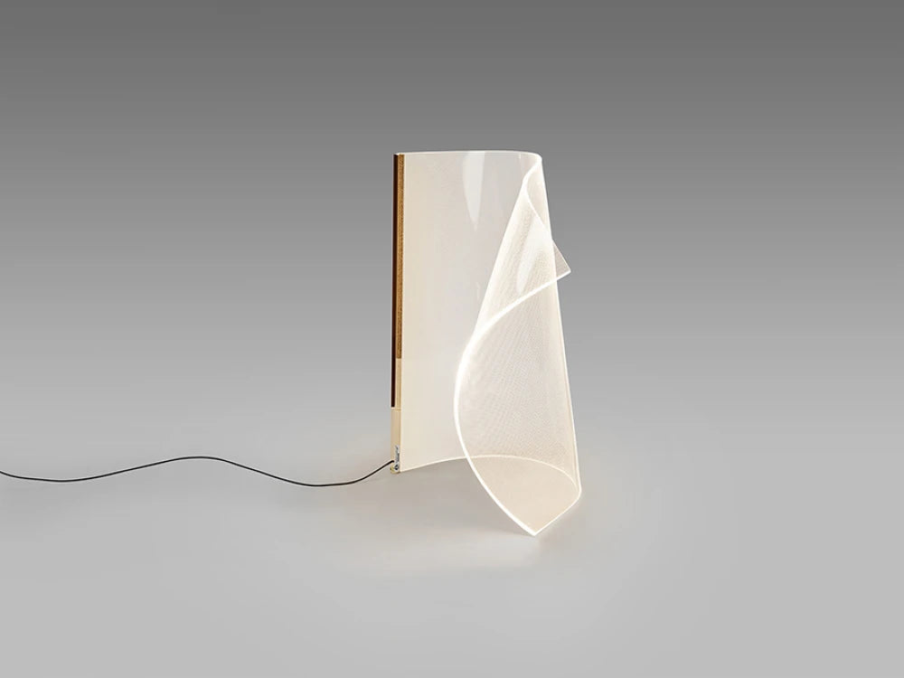 Veioza din Metal Argintiu si Metacrilat Transparent 12W L35xH50cm Velos