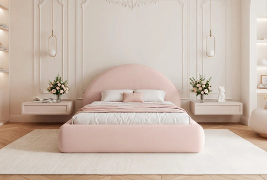 Pat 200 x 200 tapitat cu Catifea Magic velvet Bej Velor