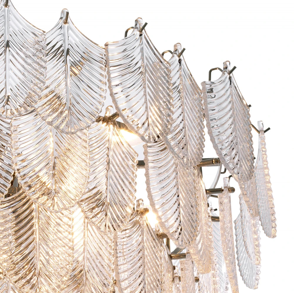 Candelabru din Metal Argintiu si Sticla Transparent H69xD82cm Verbier L Eichholtz